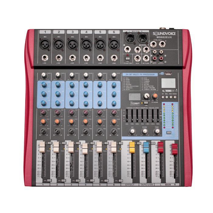 Miniatura Mesa De Som Soundvoice Ms-602Eux Bluetooth 6 Canais