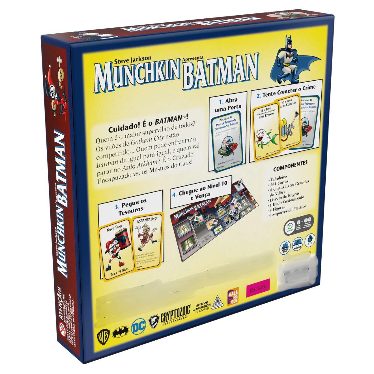 Miniatura Munchkin Batman Jogo De Tabuleiro Estratégico E Competitivo