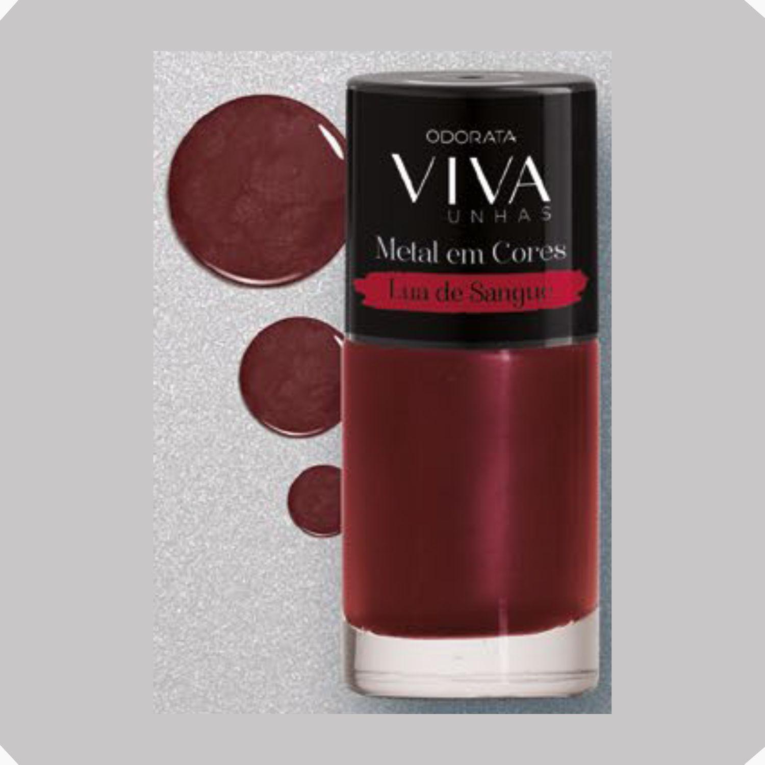 Miniatura Esmalte Em Gel Metalizado Lua Sangue Não Precisa Cabine Seca