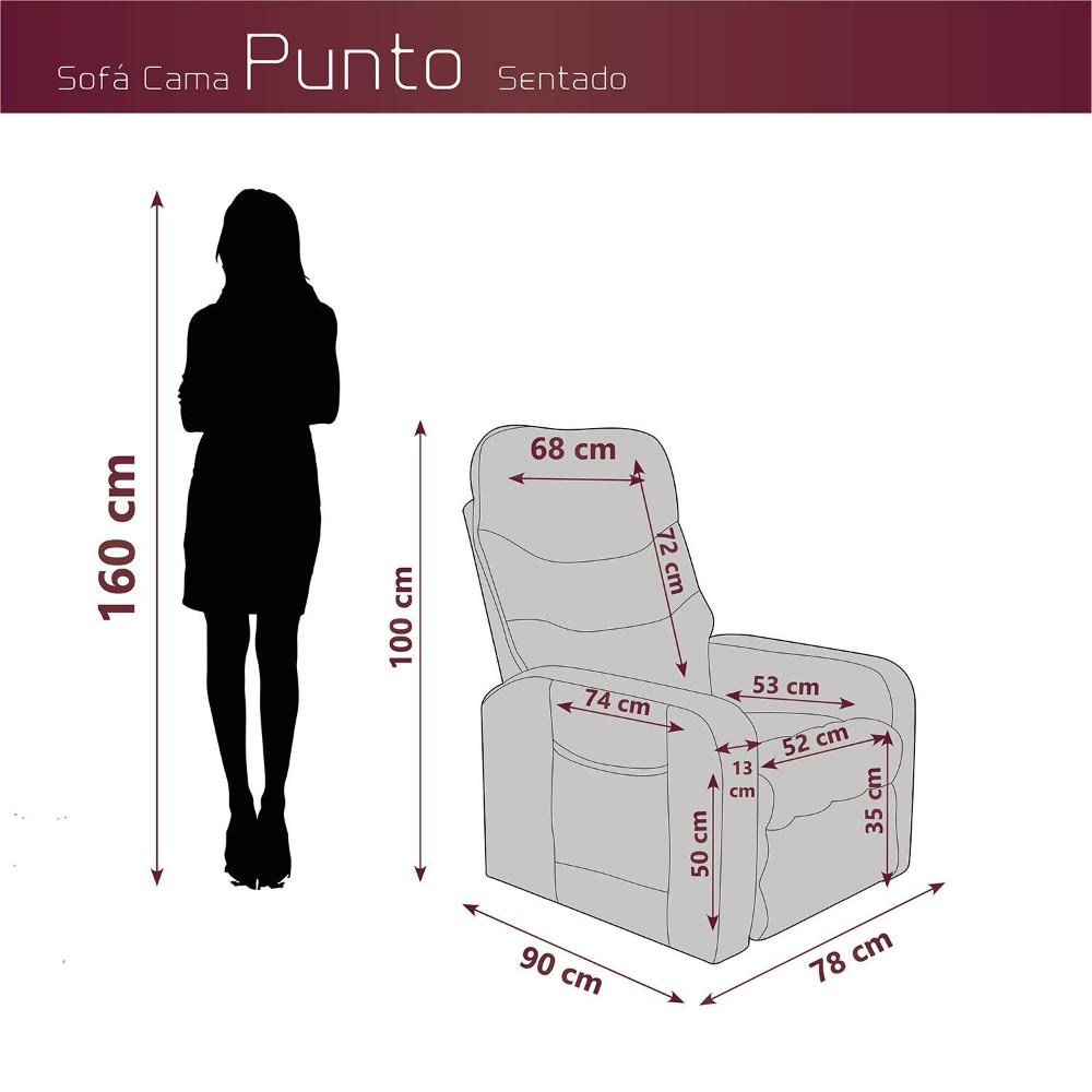 Miniatura Poltrona Reclinável Mx-63 Punto Marrom