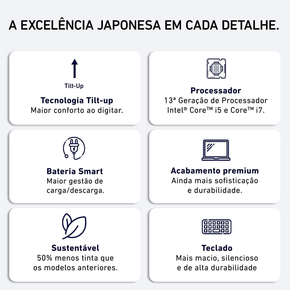 Notebook VAIO® F14 Intel® Core i5-1334U Windows 11 Home 16GB RAM 512GB SSD 14'' Full HD IPS com Fingerprint Cinza Escuro