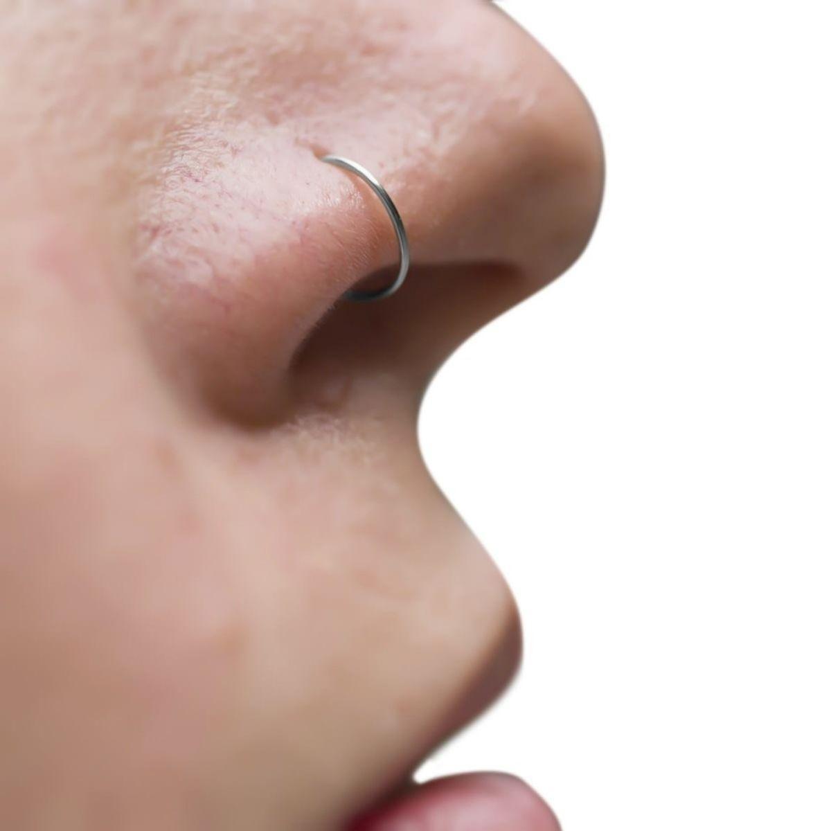 Miniatura Kit 3 Piercing Aço Inox Argola Masculino Nariz Feminino