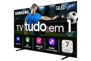 Miniatura Smart TV Samsung 85” 4K QLED Ultra QN85Q7FAAGXZD Processador com AI Controle por Gestos Xbox Cloud Gaming