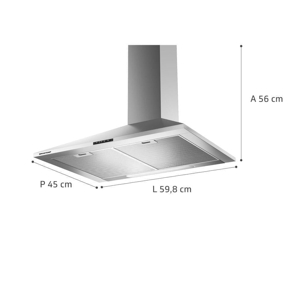 Miniatura Coifa Exaustor Depurador Cozinha Fogão Brastemp Inox 110V