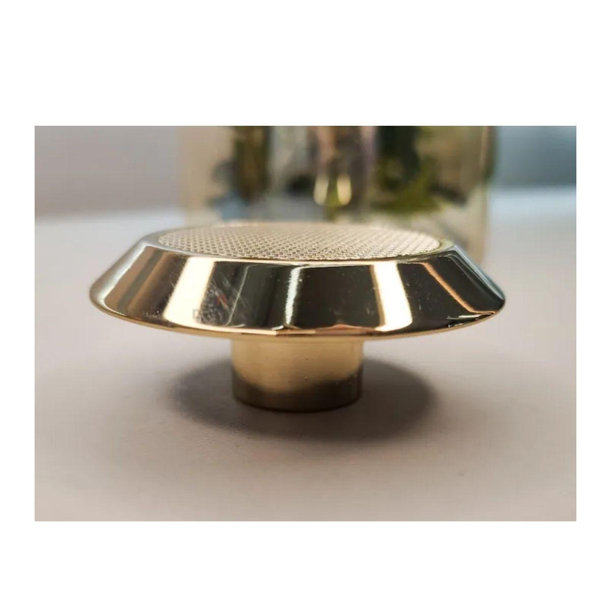 Miniatura Puxador Para Moveis Ponto Disk G Gold Brilhante Zen