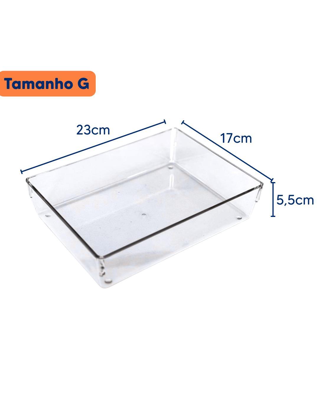 Miniatura Kit 7 Organizadores Acrílico Cristal Modular 2 G/1 M/ 4 P