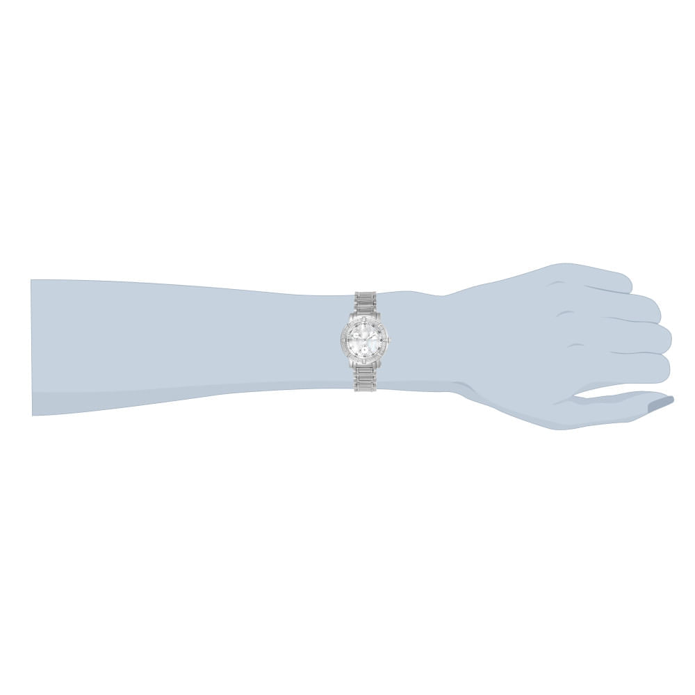 Miniatura Relgio feminino Wildflower 0,07 quilates com diamante e mostrador em madreprola - 33 mm. Ao 4718, Invicta