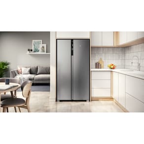 Geladeira Electrolux Frost Free Side By Side 435L IS4S com Tecnologia AutoSense, Painel Digital e Turbo Freezer - Inox 110V