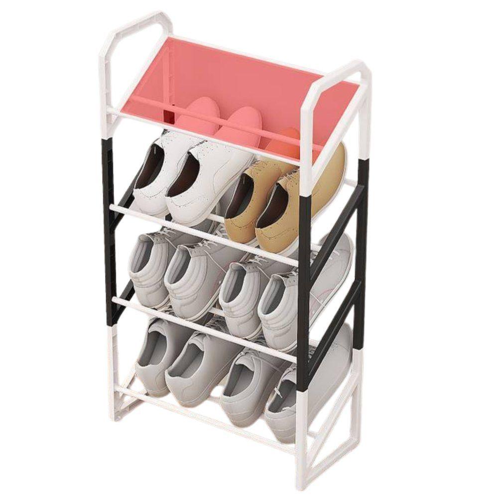 Miniatura Sapateira Multiuso Plástico Metal 4 Andares Compacta Leve