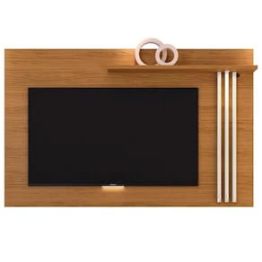 Miniatura Painel Madetec Cross com 182 cm de Largura, Ideal para TV de Até 65” Cedro / Off White