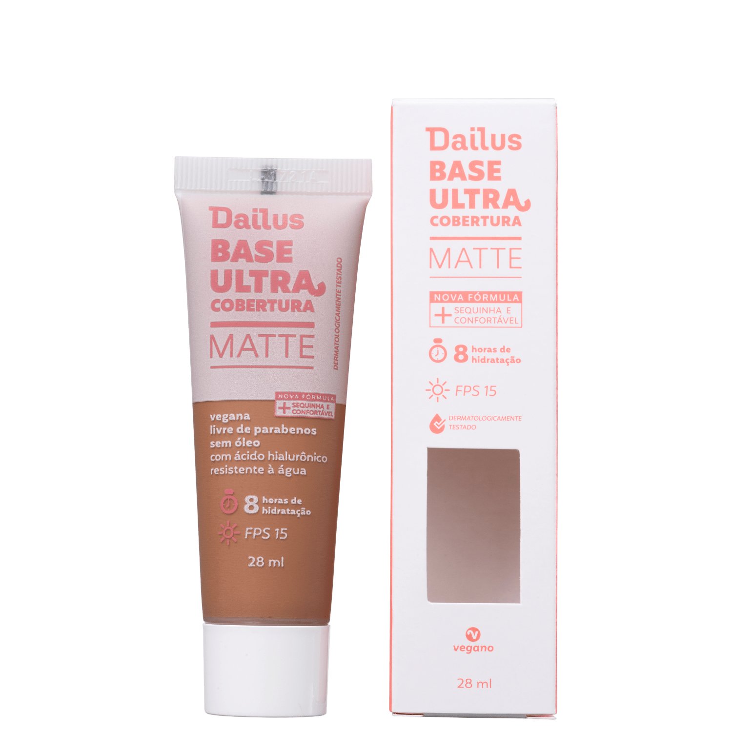 Base Líquida Dailus Ultra Cobertura Matte D10 Escuro 28ml