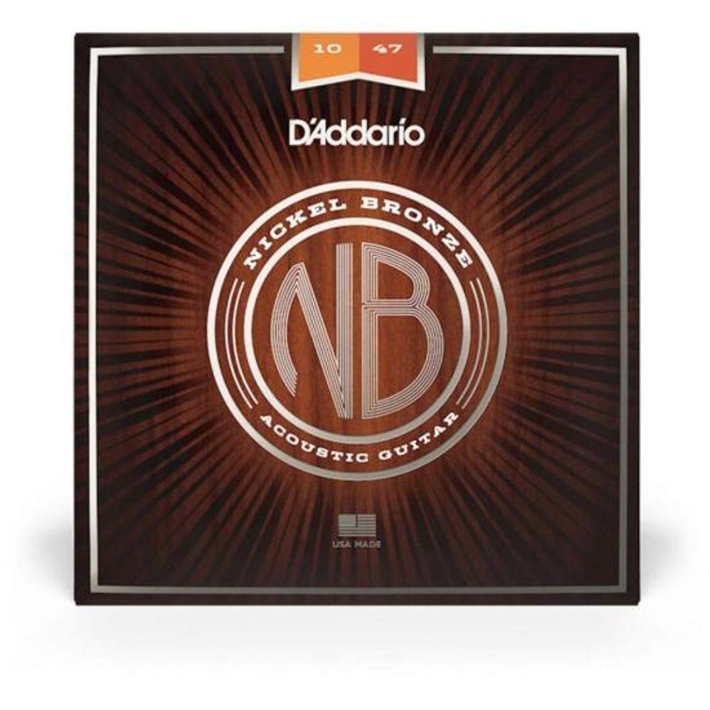 Miniatura Encordoamento Violão Aço .010-.047 Nickel Bronze Nb1047 D Addario [f002]