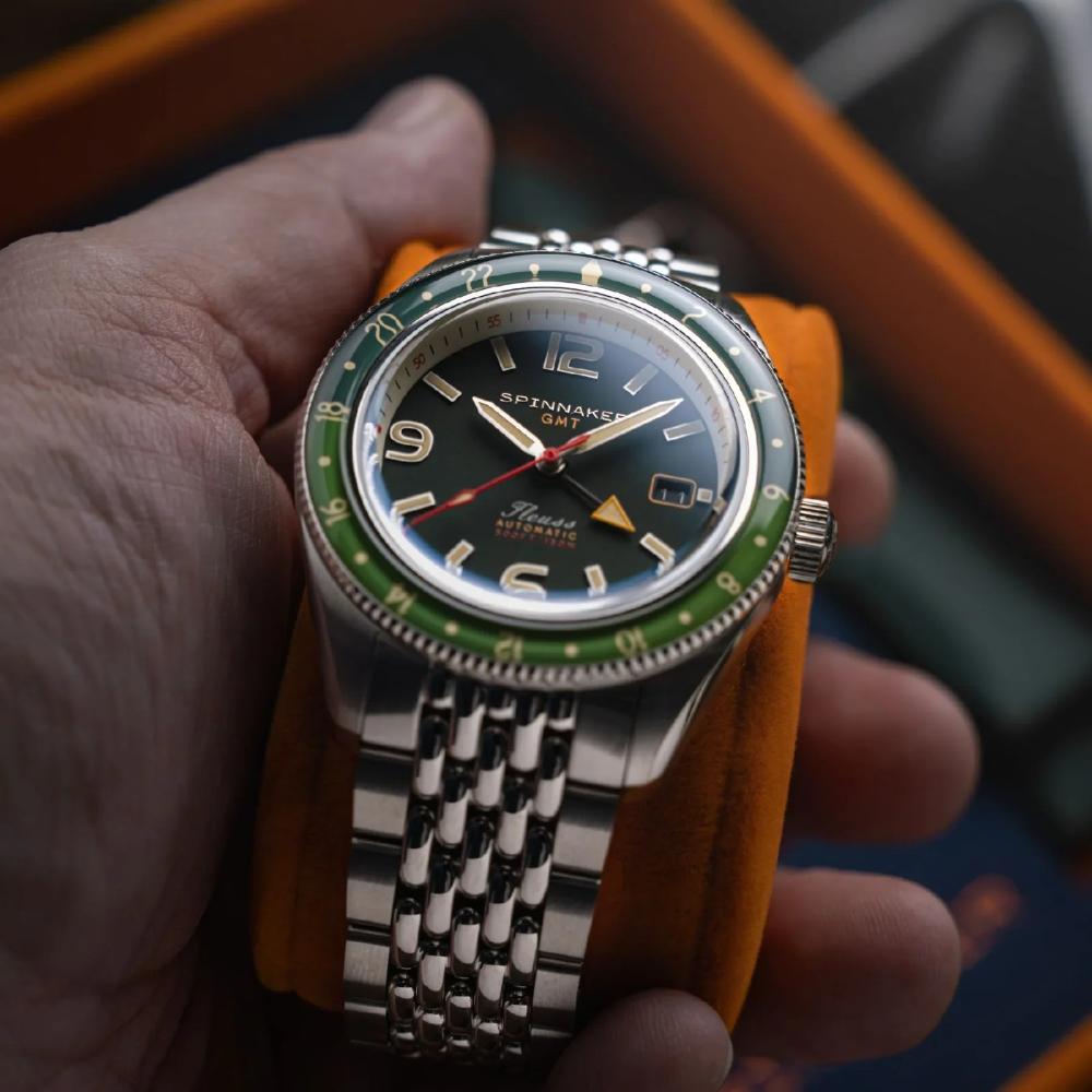 Miniatura Relógio Spinnaker Fleuss GMT Automatic Forest Green SP-5120-44