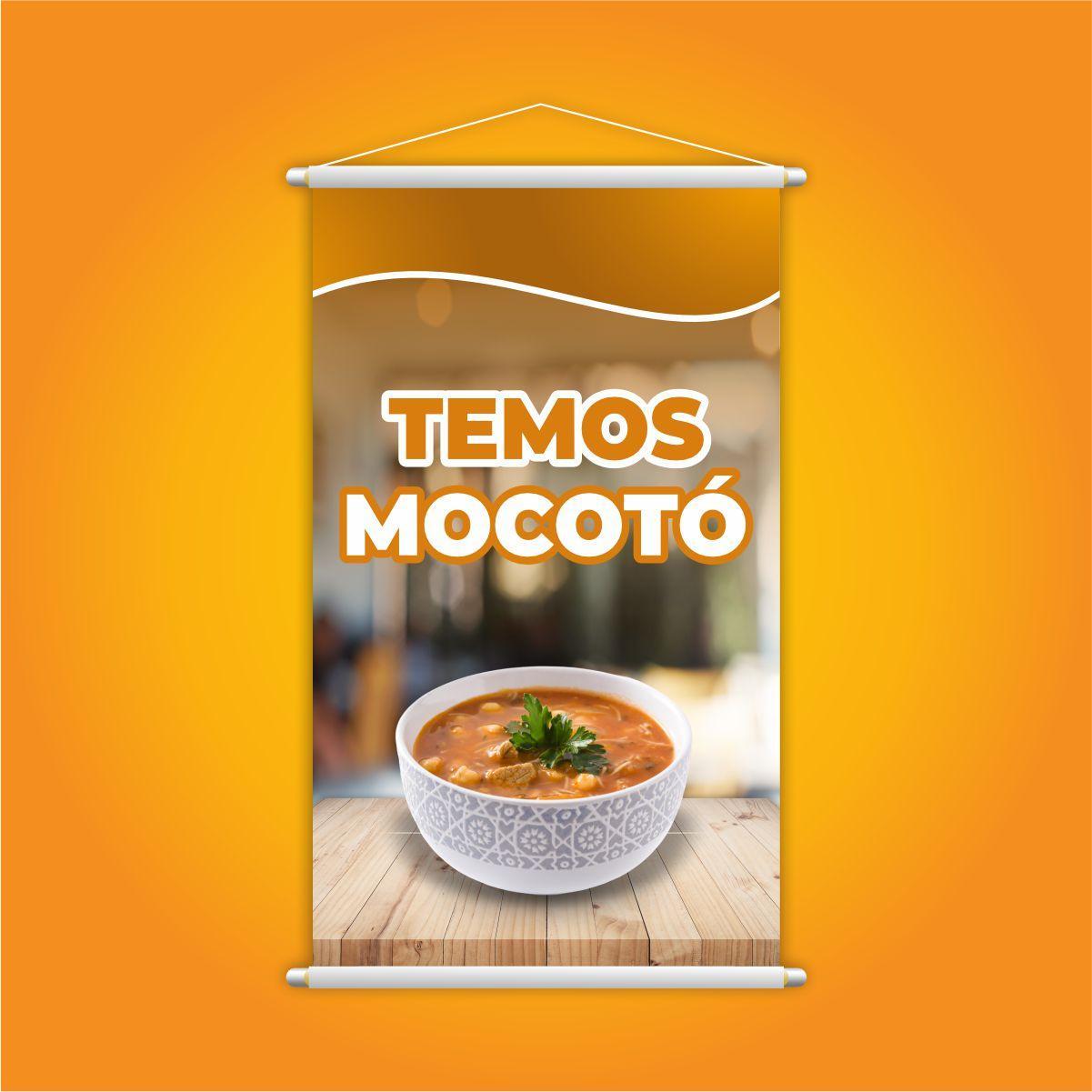 Banner Temos Mocotó Comida Restaurante Lona 80X50Cm