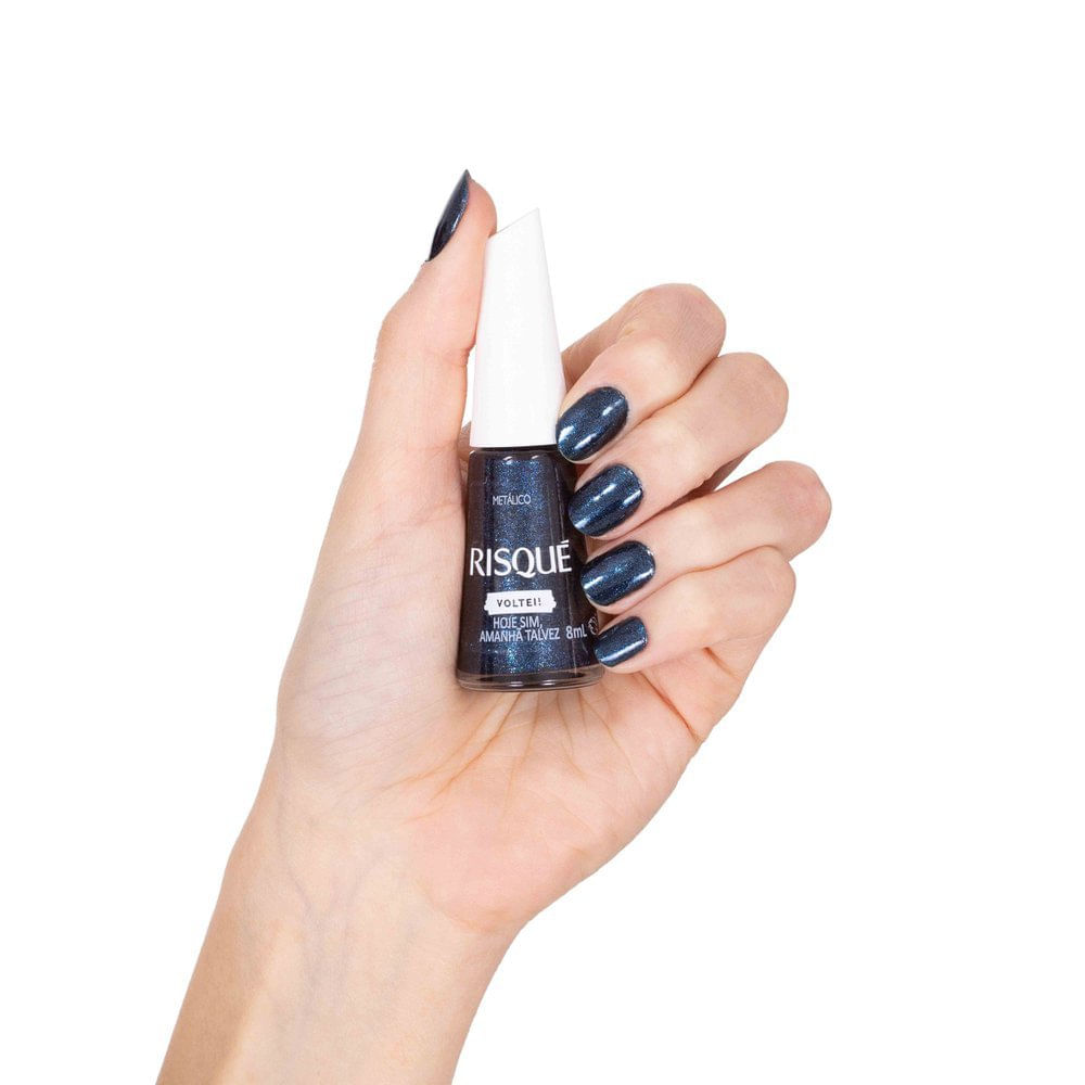 Miniatura Esmalte Risqué Hoje Sim, Amanhã Talvez Metálico 8ml