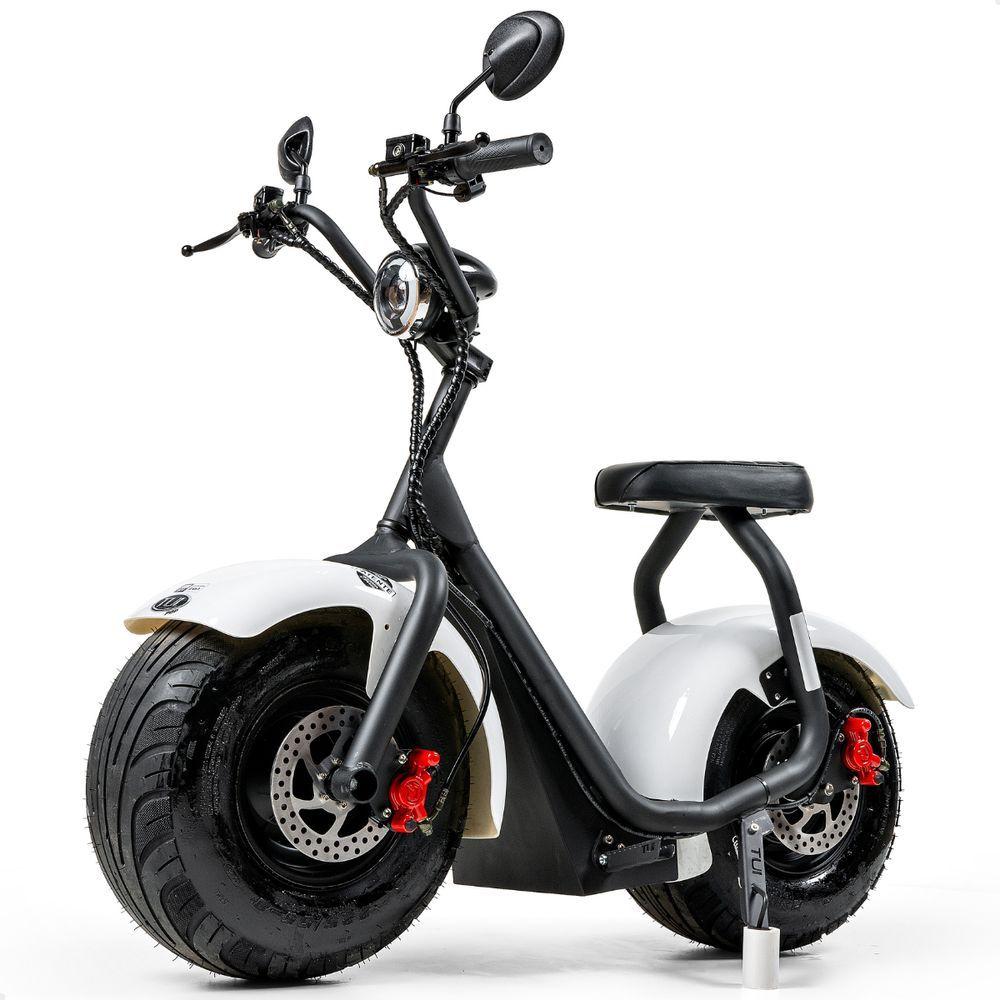 Scooter Elétrica 1000w Tui Pop Moto Patinete Sem Cnh Preto-branco