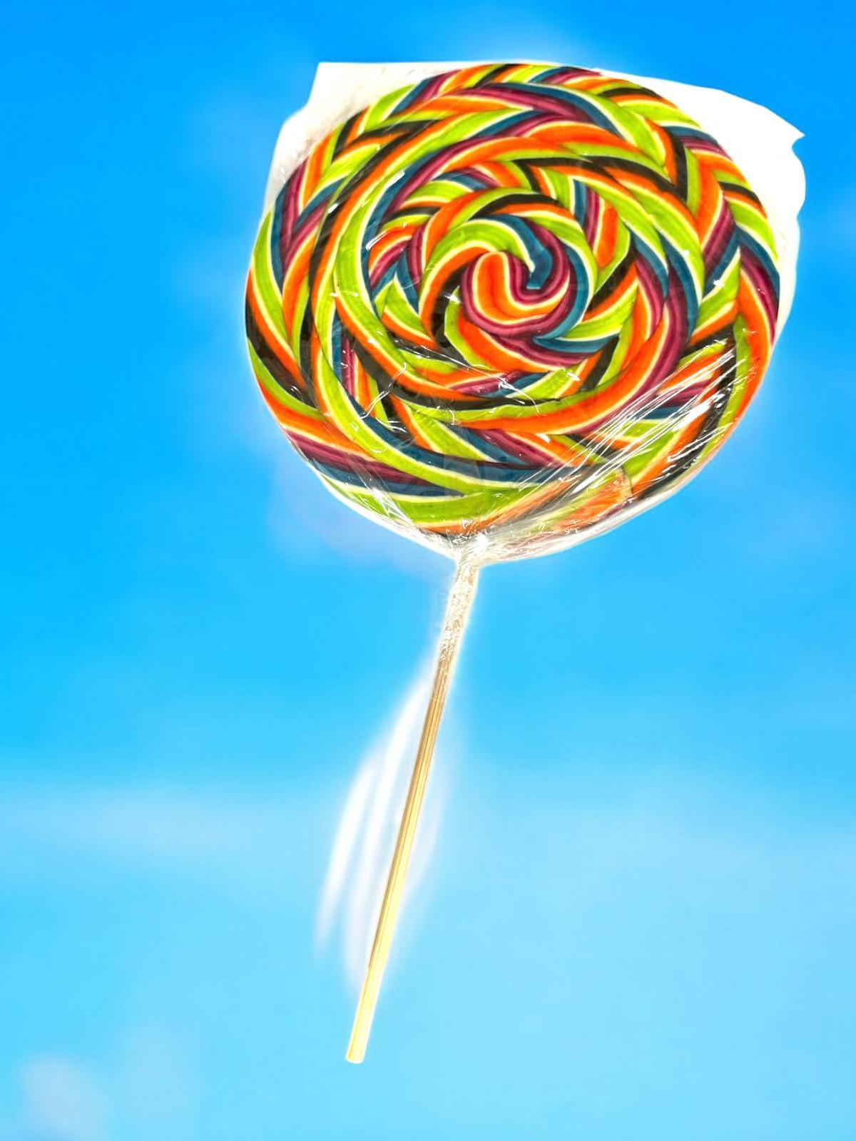 Miniatura Kit 2 Pirulitos Gigantes 250 Gr Psicodélicos 16Cm Coloridos