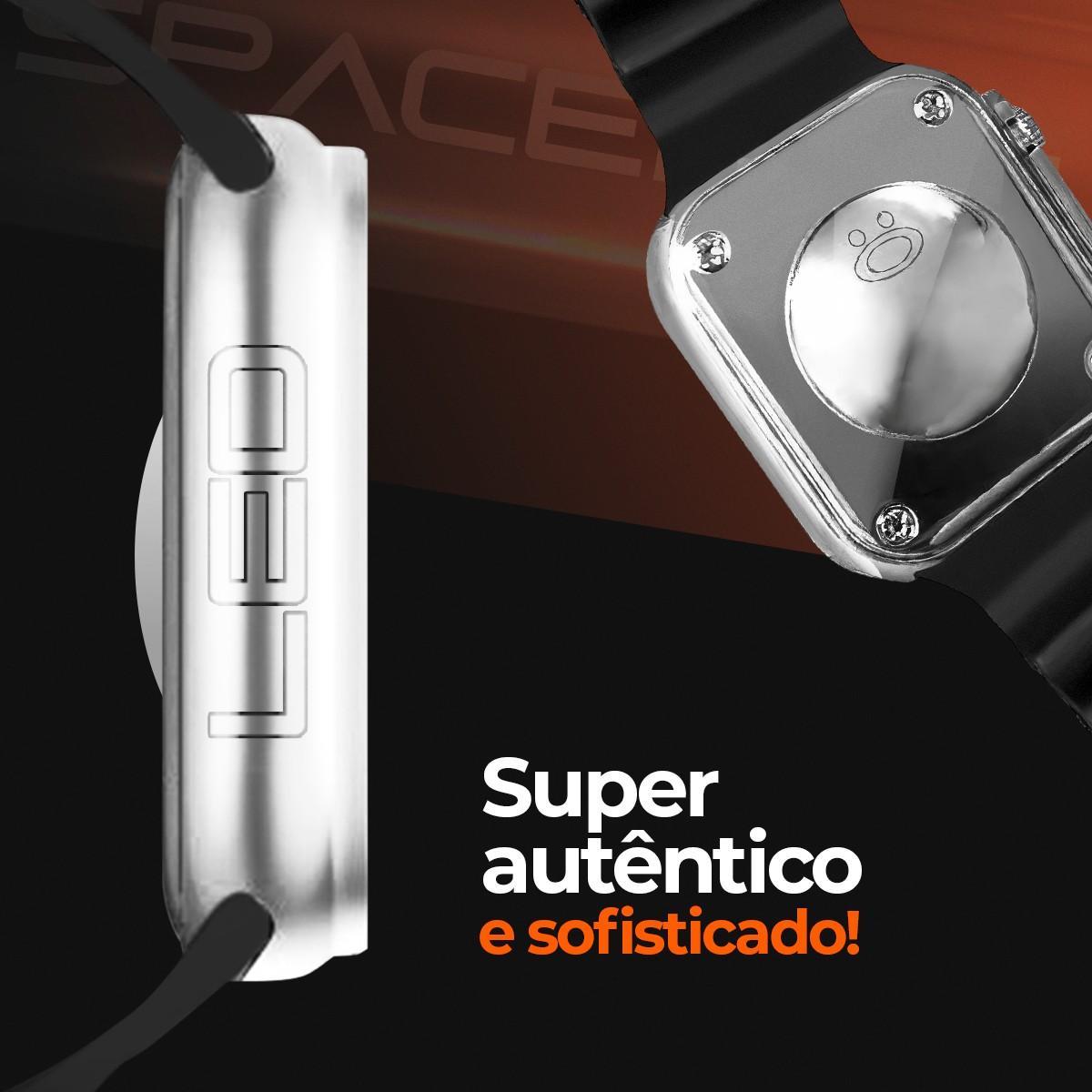 Relógio Feminino Orizom LED Ultra Prata | Pulseira Silicone | Caixa Premium