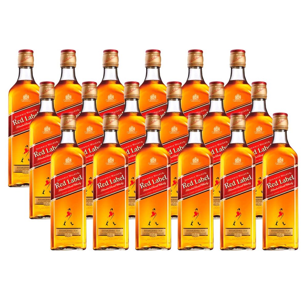Miniatura Whisky Red Label 500ml 18 Unidades Johnnie Walker
