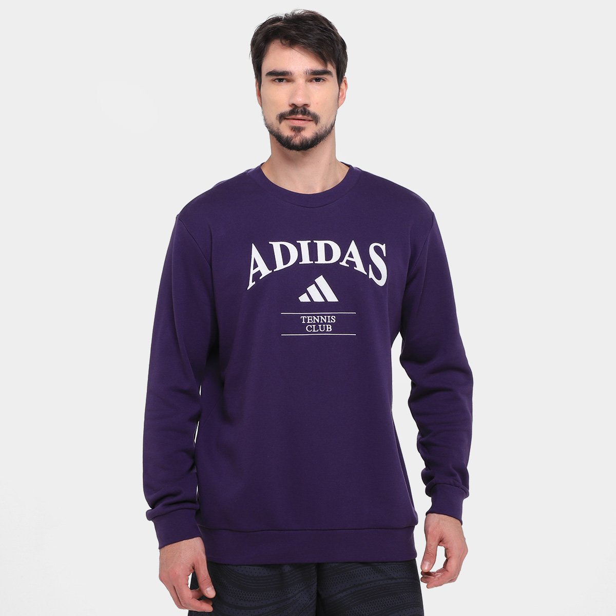 Miniatura Camiseta Manga Longa Adidas Heritage Masculina Roxo+Branco - G