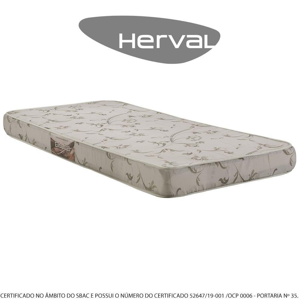 Miniatura Colchão Solteiro Herval Espuma D23 Extra, 14x78x188 cm