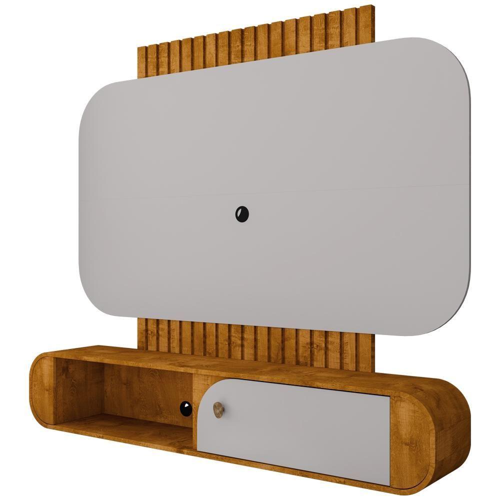 Miniatura Painel Para Tv 55 Pol Com Bancada Suspensa Maestri B02 Naturalle Off White - Lyam Decor