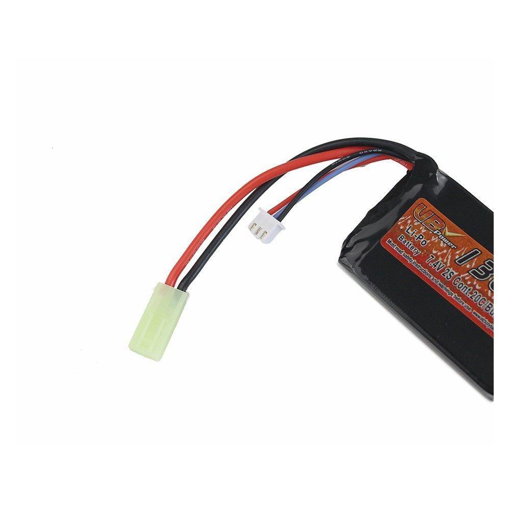 Miniatura Bateria Lipo 7,4 V 1300 Mah 20c Airsoft Aeg - Vb Power