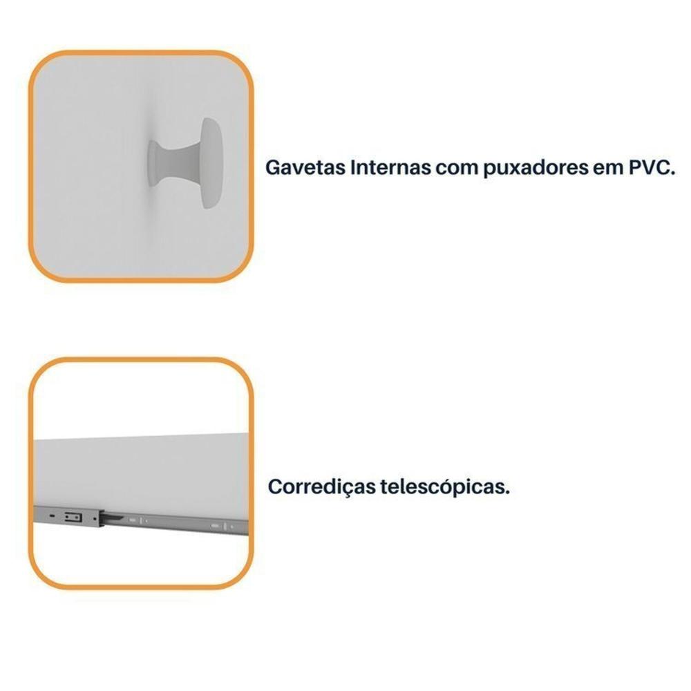 Guarda-Roupa 6 Portas Portugal E Comoda 5 Gavetas Premium Espresso Móveis Branco/Neve