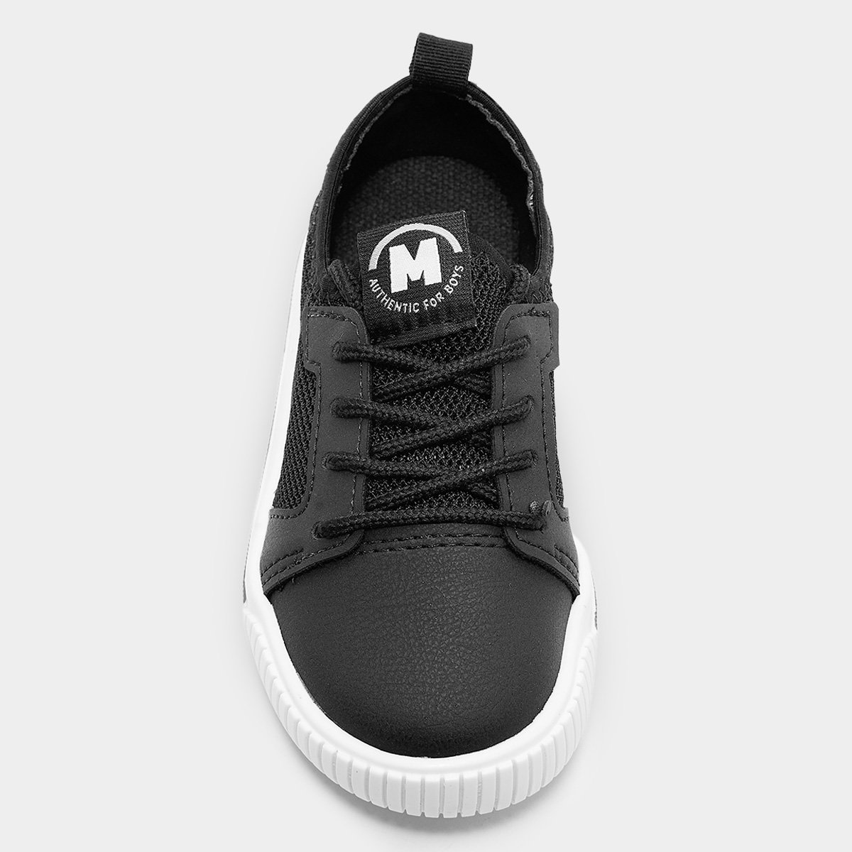 Miniatura Tênis Infantil Molekinho Menino Preto+Branco - 19