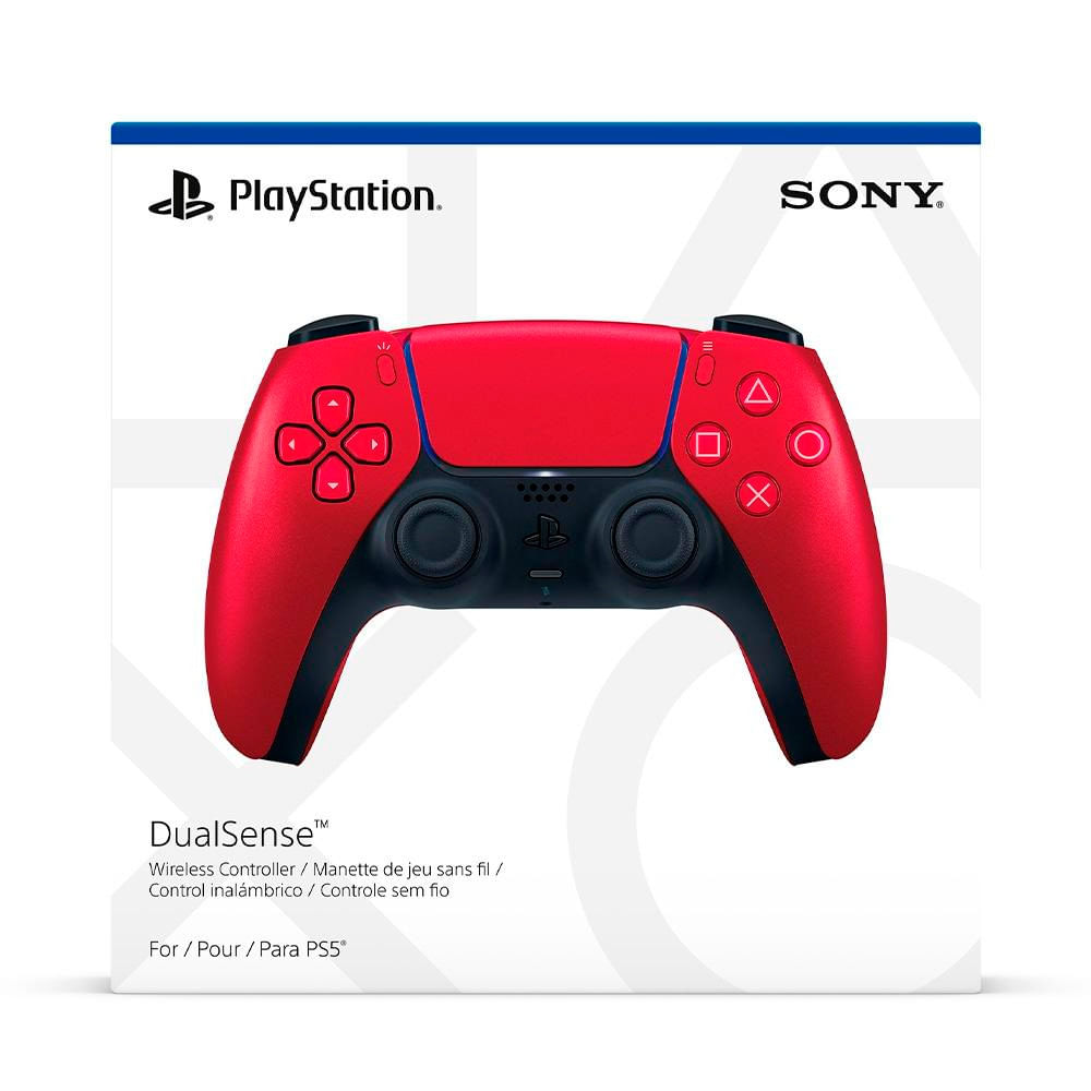 Miniatura Controle Sem Fio DualSense PlayStation 5 Volcanic Red 08316-20-06223 - Playstation 5, PC - Vermelho - 12 Meses - Volcanic Red - Controle Sem Fio DualSense Pl. - 1 - Garantia do Fabricante - USB C