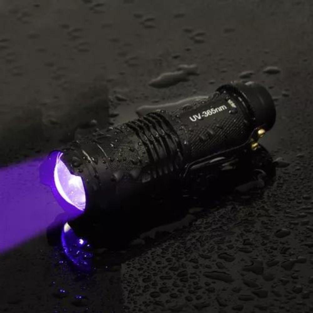 Lanterna Recarregável Luz Negra Uv Resistente A água