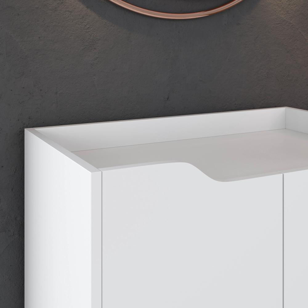 Miniatura Aparador Buffet 2 Portas Com Prateleira Retrô Veneza - Branco Acetinado - Lojas RPM
