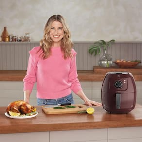 Fritadeira Elétrica Sem Óleo Air Fryer Electrolux Family Efficient Por Rita Lobo EAF51 5L – Vermelha Escura 110V
