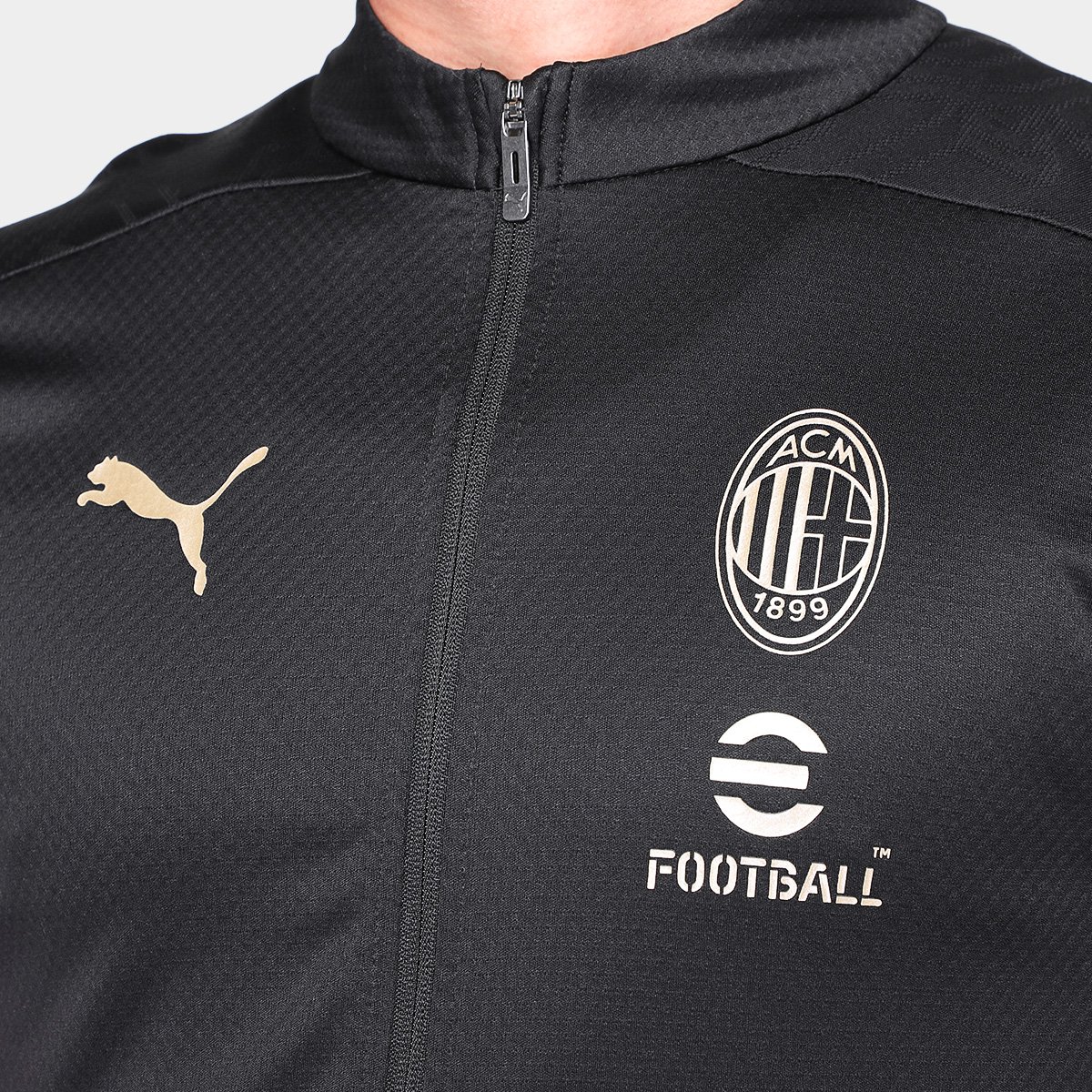 Miniatura Jaqueta Milan 24/25 Treino Puma Masculina Preto - EGG