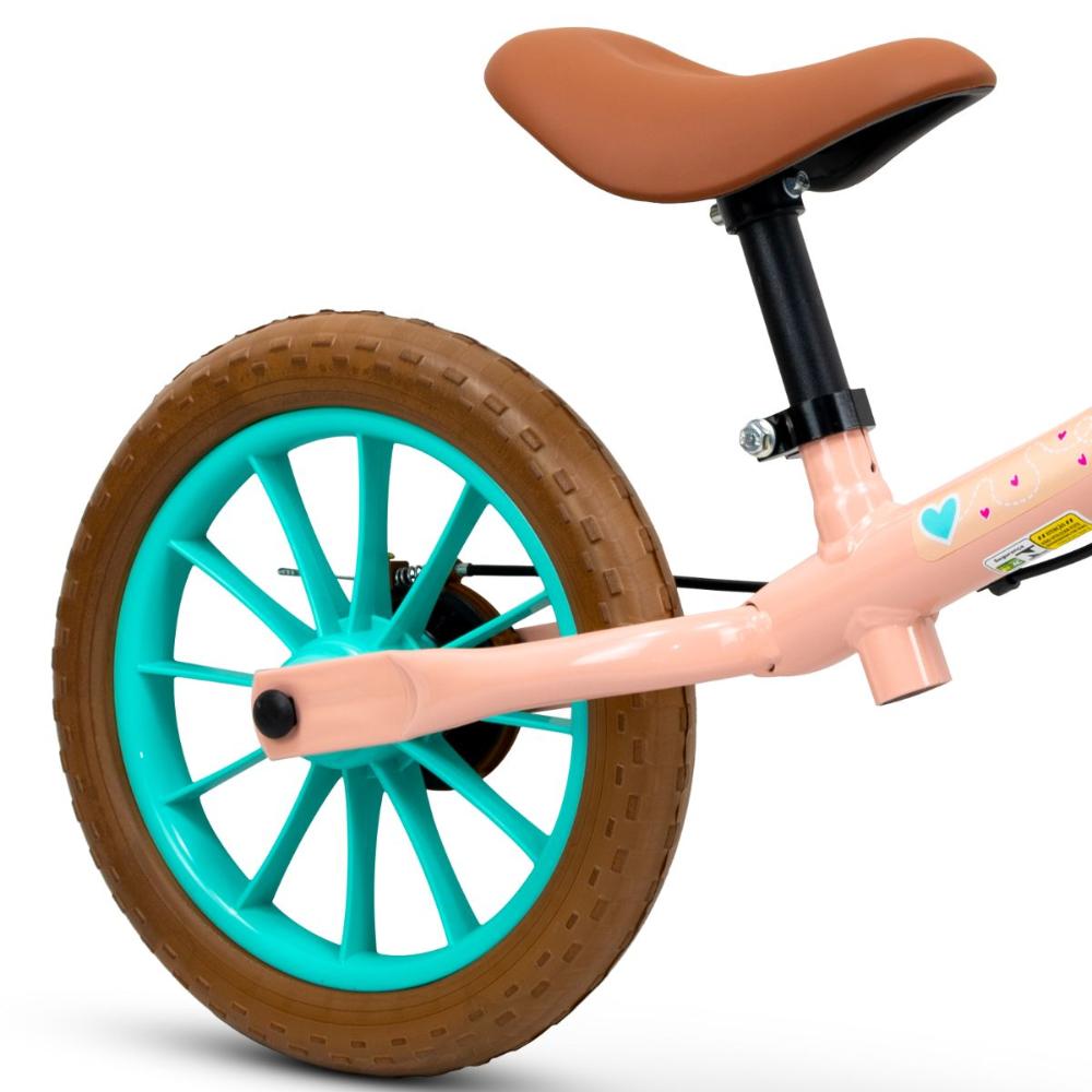 Miniatura Bicicleta Equilíbrio Balance Sem Pedal Aro 12 Love Nathor