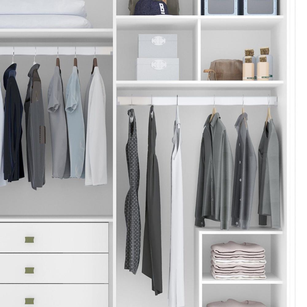 Guarda-roupa Casal 2 Portas de Correr 100% Mdf Branco