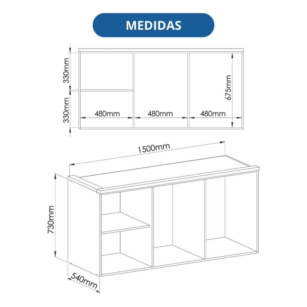 Miniatura Guarda-roupa Modulo Aéreo 3 Portas Elegance Níquel/Angelin