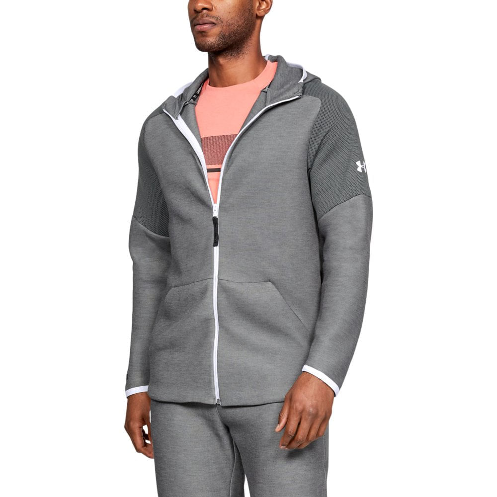 Miniatura Blusa de Treino Masculina Under Armour Unstoppable Move Light 2GG Cinza