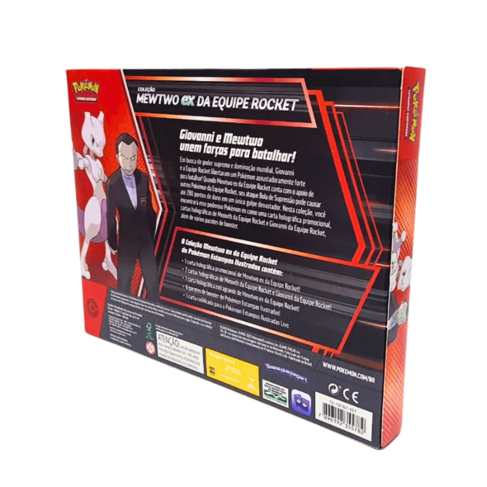 Miniatura Cartas Pokémon Box Coleção Mewtwo exGiovanni  40 Cards Copag