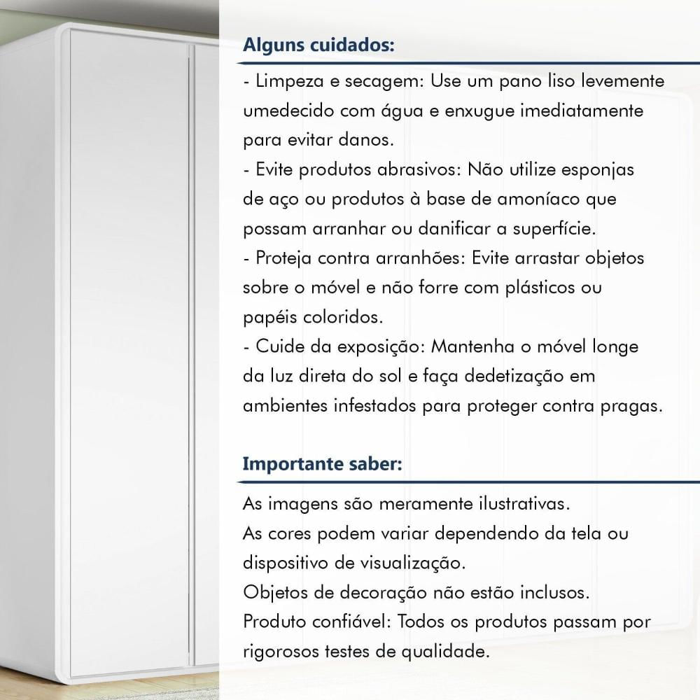 Guarda-roupa Casal 6 Portas 100% Mdf Loop Branco
