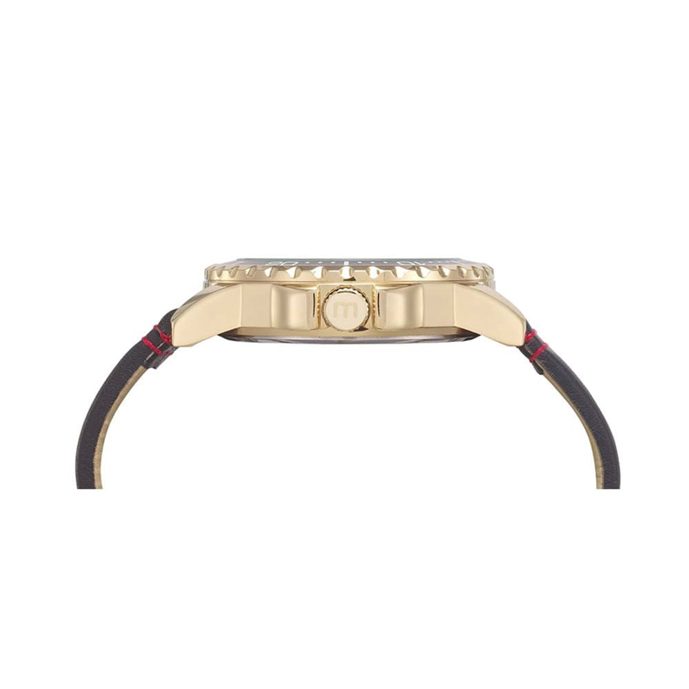Miniatura Kit Relógio Masculino Casual Dourado Com Fone Bluetooth