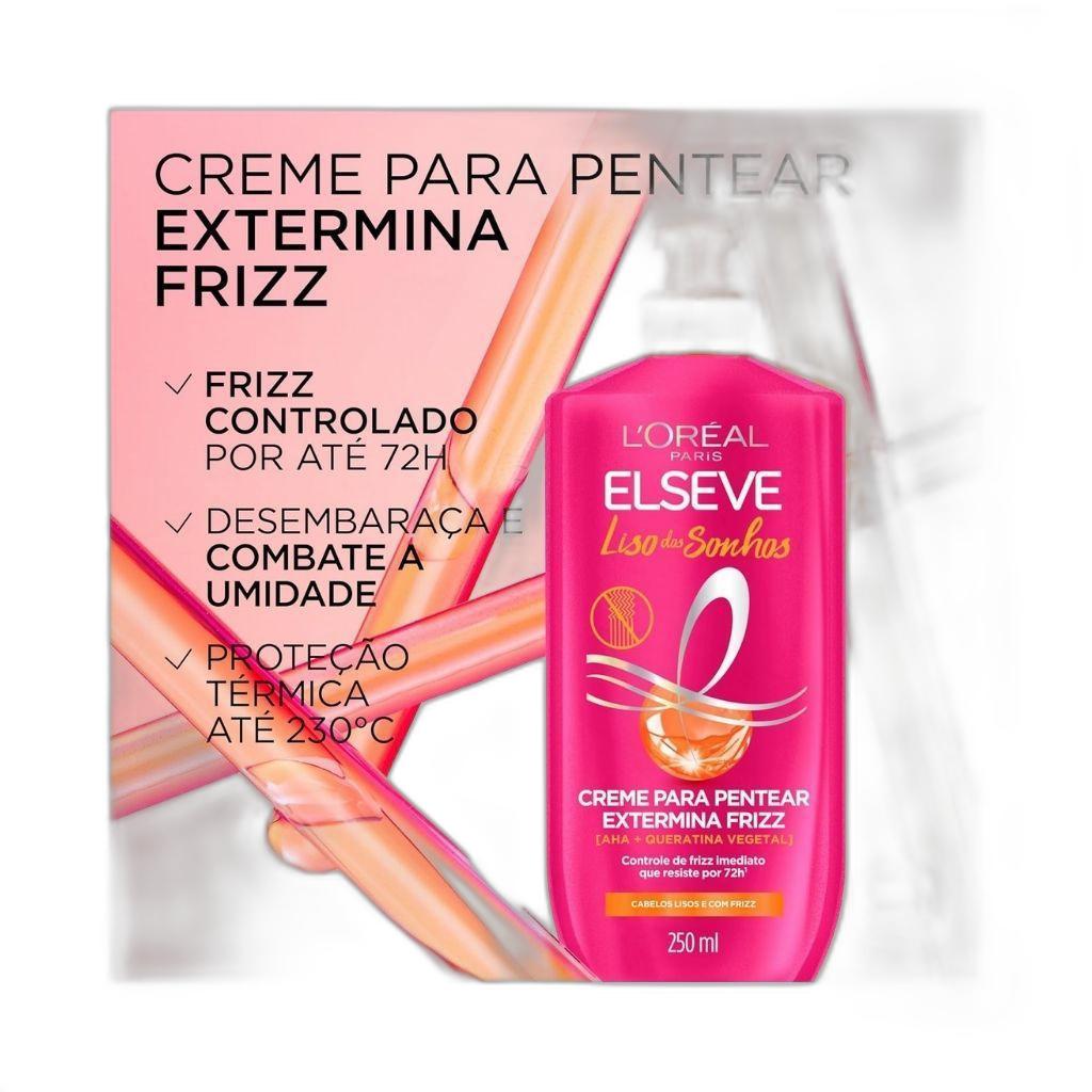 Miniatura Kit Elseve Liso Dos Sonhos Sh +Cond+Cr Trat+Creme Pent+Serum