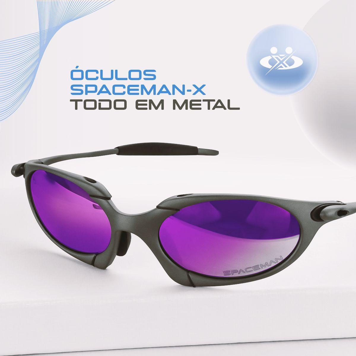 Oculos Sol Masculino Proteção Uv Lupa Cinza Metal + Case