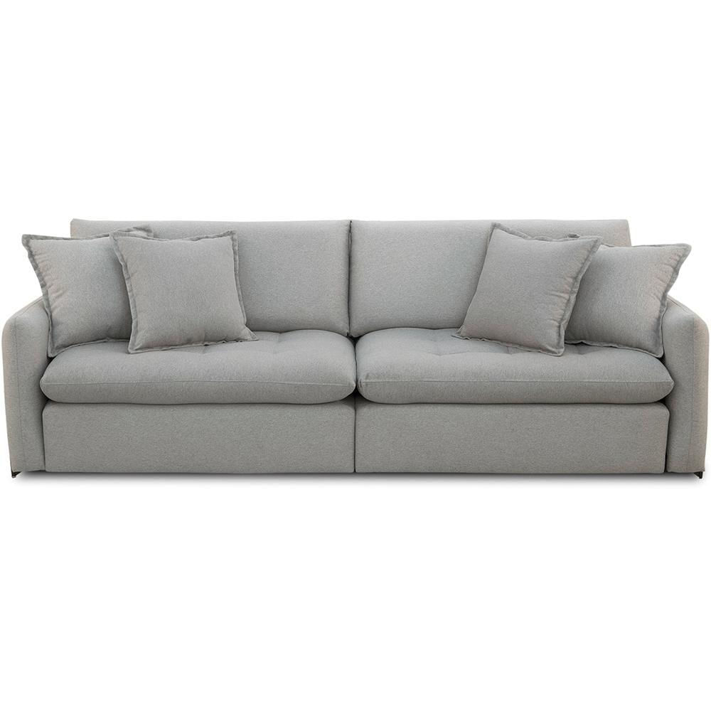 Miniatura Sofá Cama Retrátil Para Sala De Estar 3 Lugares 230cm Lee T03 Linho Cinza Urano - Lyam Decor