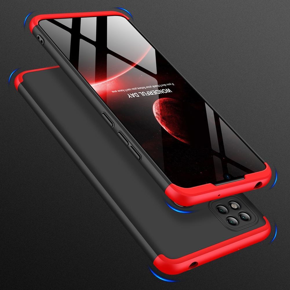 Capa Capinha 360 Fosca Para Redmi 10A - Preta Com Vermelho