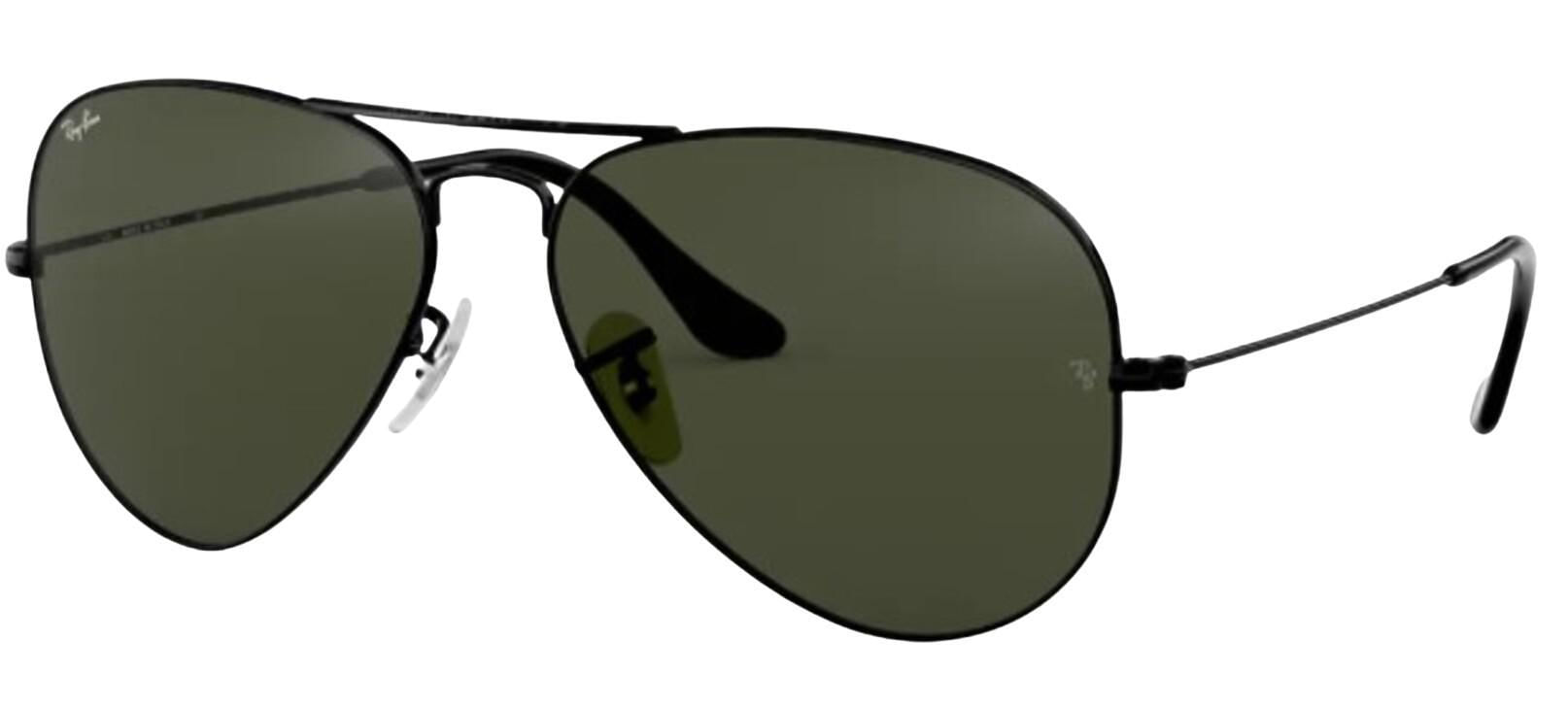 Miniatura Óculos De Sol Ray Ban Preto Classic Lente Verde G15 3025-58 Preto - Verde-escuro - Óculos - Ray-ban - Aviador - Lentes verdes g15 - 58 - Sol