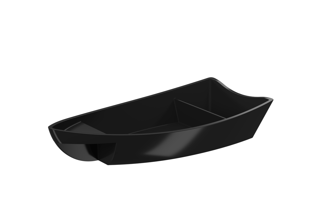 Miniatura Barco para Sushi 13,9x13,9x6,3cm Preto Coza 27,9 x 13,6 x 5,1 cm Preto Coza