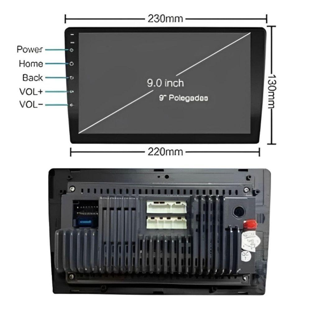 Miniatura Central Multimídia Android 2 Din Voyage G6 Moldura 9 Câmera Ré