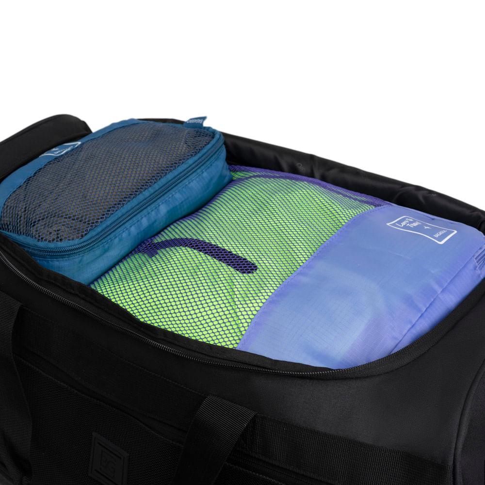 Bolsa de Viagem Masculina de Rodinhas Grande BG Mesh Preta Preto - G
