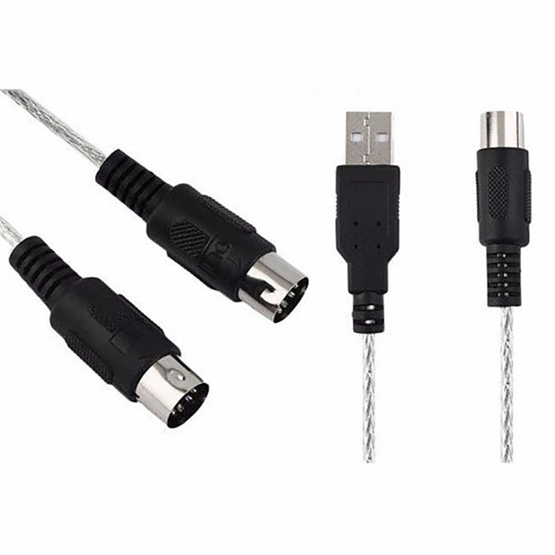 Miniatura Cabo MIDI-USB suporte adaptador de teclado para PC